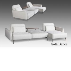 sofá dance chaise long 3 lugares